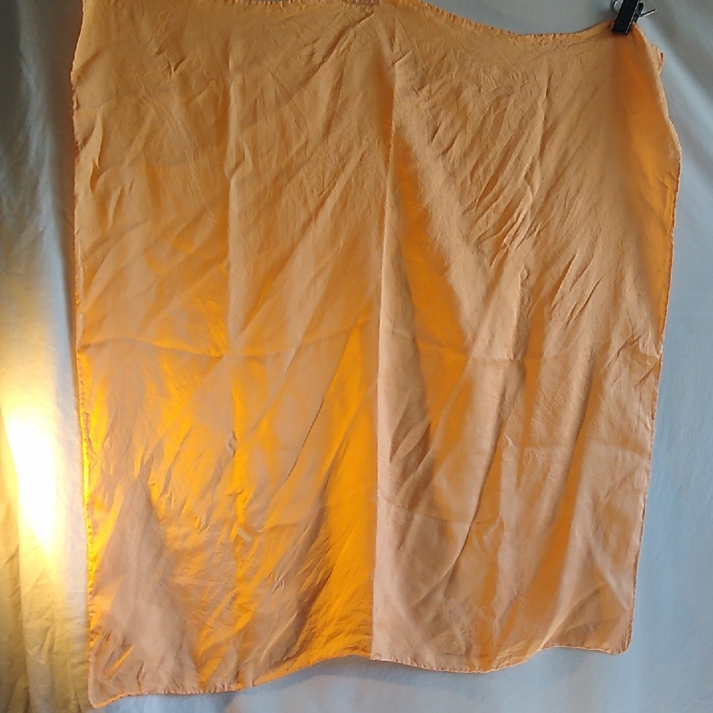 Silk Scarf Hand-Rolled Edge * Vibrant Creamsicle Orange - Picture 4 of 7